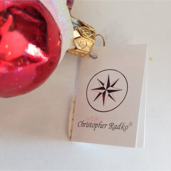 Vintage 1998 Christopher Radko Story Time Glass Ornament Santa Girl READ - Picture 8 of 11